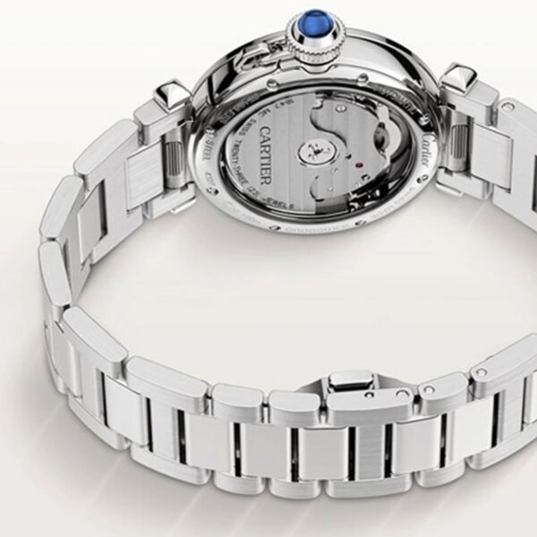 Pasha De Cartier Watch 35mm, Automatic Movement, Steel, Interchangeable Metal And Leather Straps - Image 4
