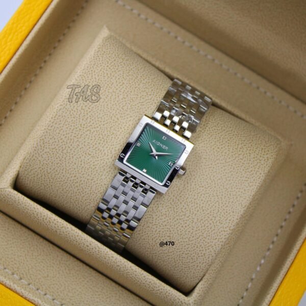 AGNIER Ladies Watches, Small Face Square Watches for Women, Luxury Gold Women Wristwatch, Elegant Diamond Stainless Steel Women's Dress Watch - Image 7