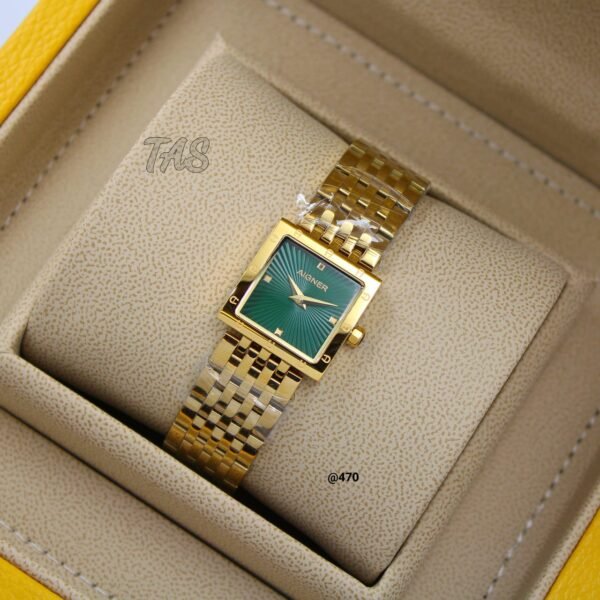 AGNIER Ladies Watches, Small Face Square Watches for Women, Luxury Gold Women Wristwatch, Elegant Diamond Stainless Steel Women's Dress Watch - Image 10